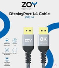Zoy Kabel DisplayPort - DisplayPort 5m črn (ZCD5)