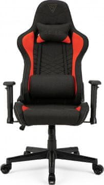 SENSE7 Gaming stol Spellcaster tekstilni črno-rdeč