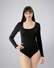 LEAFLETIC Ženski dolg Rokav Bodysuit z Gumbi, XL