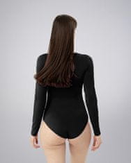 LEAFLETIC Ženski dolg Rokav Bodysuit z Gumbi, XL