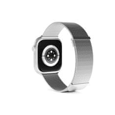 EPICO Milanese+ pašček za Apple Watch 38/40/41 mm, srebrn