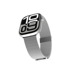 EPICO Milanese+ pašček za Apple Watch 38/40/41 mm, srebrn