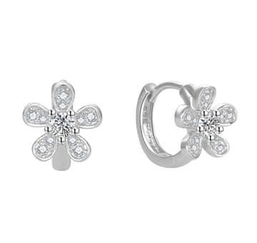 Beneto Očarljivi okrogli uhani s cirkoni AGUC2732