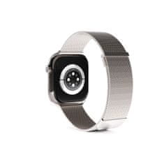 EPICO Milanese+ pašček za Apple Watch 42/44/45/46/49mm, zvezdno bel