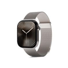 EPICO Milanese+ pašček za Apple Watch 42/44/45/46/49mm, zvezdno bel