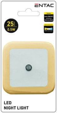 ENTAC Entac 982465 Nočna svetilka na senzor 0.5W WW kvadrat oranžna