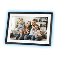 Krüger&Matz Touch digitalni foto okvir Wi-Fi 10,1″ črn APP z LED RGB osvetlitvijo ozadja