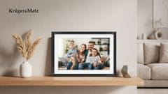 Krüger&Matz Touch digitalni foto okvir Wi-Fi 10,1″ črn APP z LED RGB osvetlitvijo ozadja