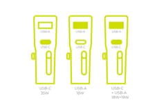 Mobile-origin PW25 potovalni adapter, EU/US/UK/AU, 35 W, črn