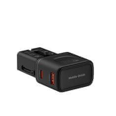 Mobile-origin PW25 potovalni adapter, EU/US/UK/AU, 35 W, črn