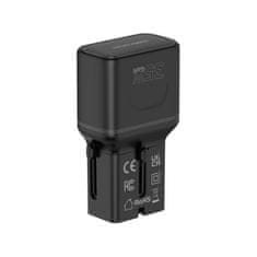 Mobile-origin PW25 potovalni adapter, EU/US/UK/AU, 35 W, črn