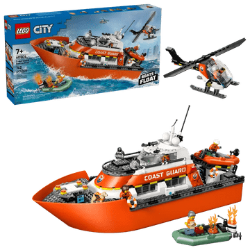 LEGO City 60504 Coast Guard Rescue Boat & Helicopter