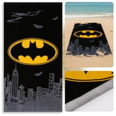 sarcia.eu Batman Hitro sušeča plažna brisača, kopalna brisača, 100% bombaž, 70x140 cm OEKO-TEX
