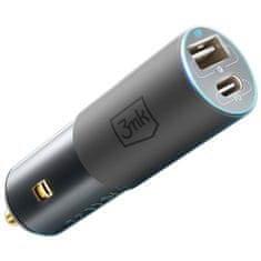 3MK Hiter LED avtomobilski polnilnik, 2 vrata - PD QC PPS USB-C USB-A - 3mk Hyper Car Charger 100W