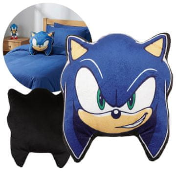 Sonic the Hedgehog Sonic Mehka dekorativna blazina, dekorativna za sobo, velur, oblikovana blazina 29x33cm OEKO-TEX