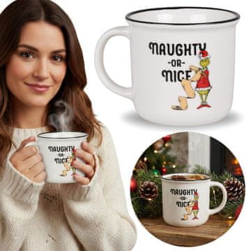 sarcia.eu Grinch Bela, praznična skodelica z ročajem, keramična, velika 380 ml