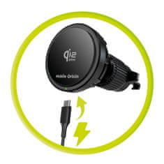 Mobile-origin CA24 polnilec za avto, 25 W, MagSafe, Qi2, črn