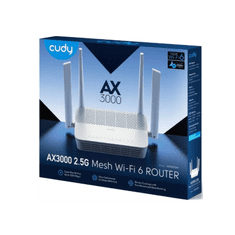 Cudy Usmerjevalnik AX3000 2.5G Wi-Fi 6 Mesh Router, bel