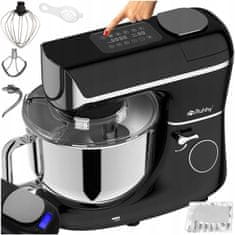 Ruhhy 2300W touch planetarni mešalnik robot LCD z ogrevano posodo + tehtnico črn 5,5L