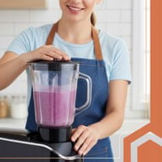 Ruhhy 3v1 2300W planetarni mešalnik robot LCD z ogrevano posodo črn 6,2L