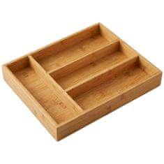 sarcia.eu Bambusov organizator za jedilni pribor 34×25×4,5 cm za predale, 4 predeli