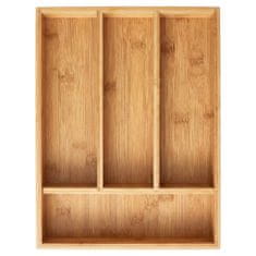 sarcia.eu Bambusov organizator za jedilni pribor 34×25×4,5 cm za predale, 4 predeli