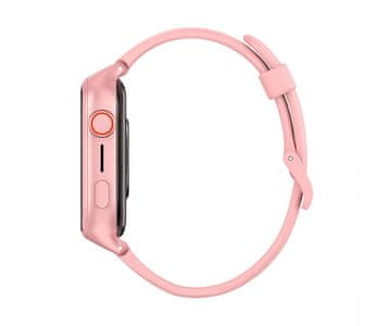 Manta Stelio Junior PRO AI 4G otroška pametna ura, GPS+WIFI+LBS lociranje, SOS gumb, roza (Powder Pink)