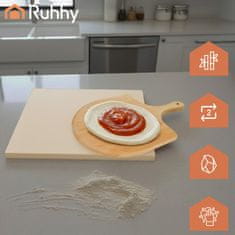 Ruhhy Šamotni kamen za peko pizze ali kruha z loparjem