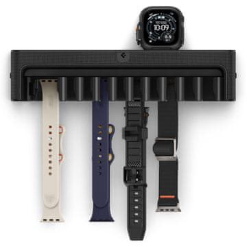 Spigen S341 organizator za paščke Apple Watch, črn