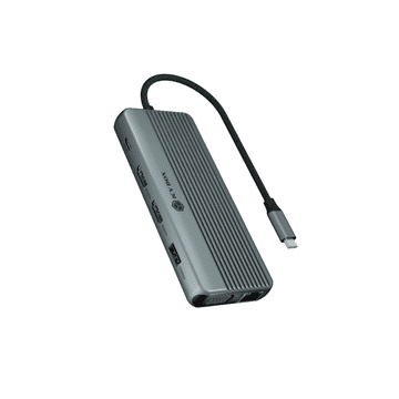 IcyBox IB-DK4062-CPD 12-v-1 DockingStation priklopna postaja s trojnim video priključkom