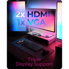 IcyBox IB-DK4062-CPD 12-v-1 DockingStation priklopna postaja s trojnim video priključkom