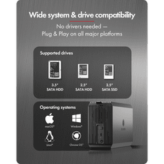 IcyBox IB-RD3720-CU3 RAID sistem za 2x 3,5"/2,5" SATA HDD in SSD diska z RAID stikalom