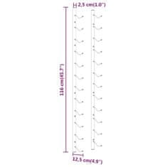 Vidaxl Stensko stojalo za vino za 12 steklenic belo železo