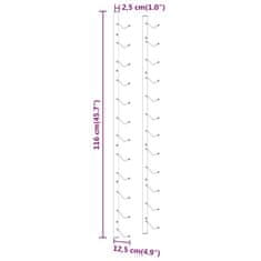 Vidaxl Stensko stojalo za vino za 12 steklenic zlato železo