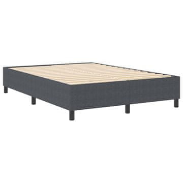 Vidaxl Platforma postelja Temno siva 140 x 200 cm Žametna tkanina