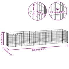 Vidaxl Pasji boks črn 6,05 m² jeklo