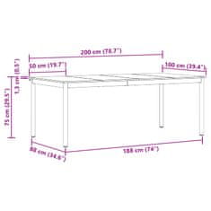 Vidaxl Jedilne mize Konstruiran les