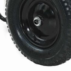 Vidaxl Kolovrat Srebro in črno 124 x 73 x 65 cm Jeklo