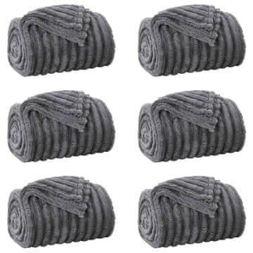 Vidaxl Obloge 6 pcs Temno siva 240 x 220 cm Flis