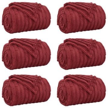 Vidaxl Obloge 6 pcs Bordeaux rdeča 270 x 240 cm Flis