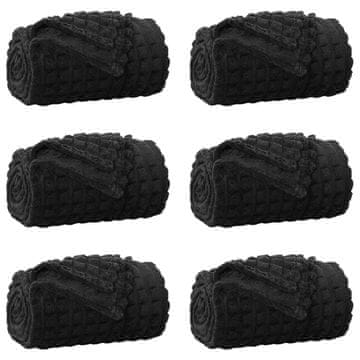 Vidaxl Obloge 6 pcs Črna 150 x 130 cm Flis
