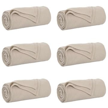Vidaxl Obloge 6 pcs Bež 200 x 150 cm Flis