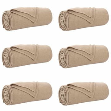 Vidaxl Obloge 6 pcs Kamel 200 x 150 cm Flis
