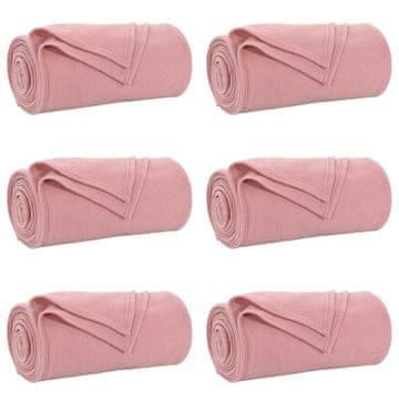 Vidaxl Obloge 6 pcs Roza 270 x 240 cm Flis