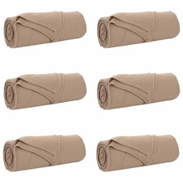 Vidaxl Obloge 6 pcs Kamel 210 x 140 cm Flis
