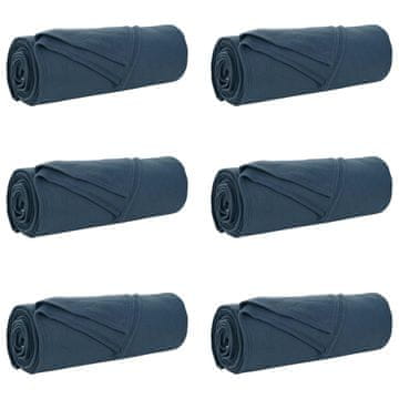 Vidaxl Obloge 6 pcs Temno modra 210 x 140 cm Flis