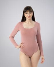 LEAFLETIC Ženski dolg Rokav Bodysuit z Gumbi, XL