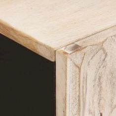 Vidaxl Strani šal Bel pranje finiš 90 x 33 x 75 cm Masiven les manga