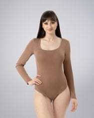 LEAFLETIC Ženski dolg Rokav Bodysuit z Gumbi, XS