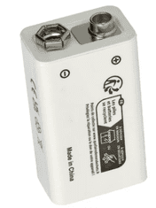 VHBW Li-Ion polnilna baterija 6F22 • 9V 1000mAh • za končnega uporabnika | vgrajena zaščita | vgrajen USB-C polnilni priključek